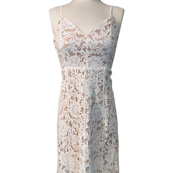 LULUS One Wish white/cream lace midi dress Size Small NEW WITH TAGS - Picture 3 of 11